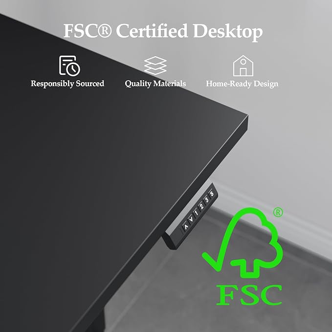 Klicelor L Shaped Standing Desk 59 x 48 Inch, Electric Height Adjustable Corner Desk for Home Office Workstation, Ergonomic Sit Stand Computer Table with Memory Controller, Black