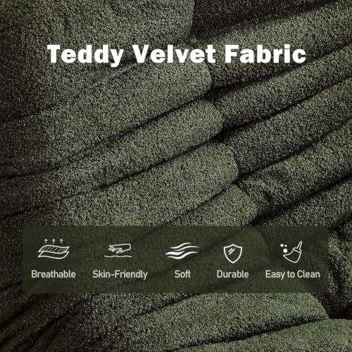 YVDNHP Bean Bag Chair for Adults, L-Shaped Memory Foam Togo Lounger Green