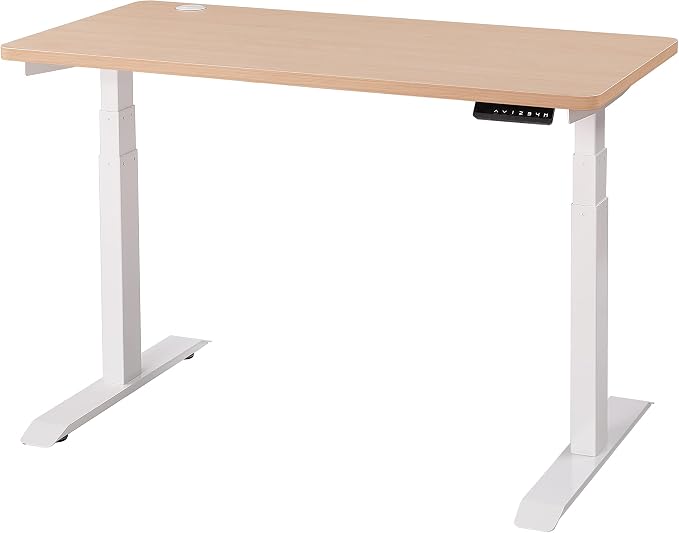 UNICOO Melamine 47.2 x 23.6 Inch Universal Table Top for Standard and Sit to Stand Height Adjustable Home and Office Desk Frames (Tabletop 47.2 - Light Oak)