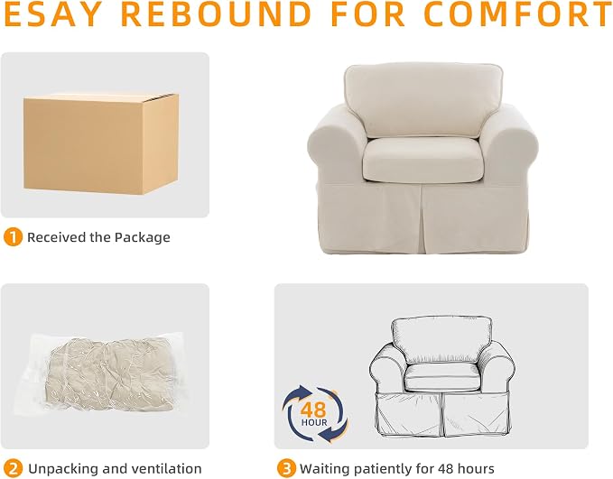 Mistpeople Modern Loveseat Sofa Couch, Upholstered Comfy Sofa with Pillows & Armrests, Deep Seating Couch with Removable Cover for Living Room Bedroom Apartment Office Small Spaces, Beige