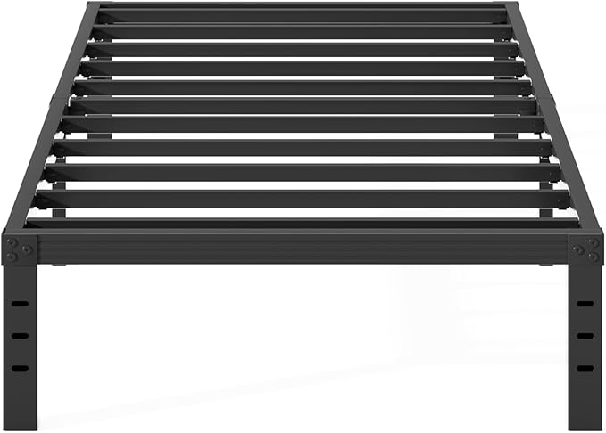 Twin Size Bed Frame 16" Tall Heavy Duty, Metal Platform Bed Frame,Sturdy Steel Frame,No Box Spring Needed,Noise-Free,Easy Assembly