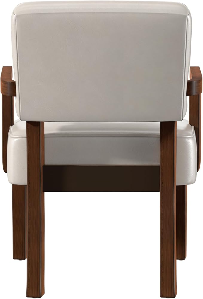 FAGAGA Accent Chair, PU Leather Chair for Living Room Oversized Armchair with Soft Seat and Armrests for Bedroom Dinning Reading Waiting Room (One Chair)