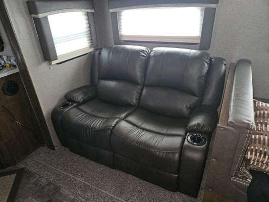 RecPro Charles 58" RV Wall Hugger Reclining Sofa | Gunmetal