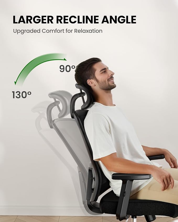 Marsail Ergonomic Office Chair Ergonomic Gaming Chair with Lumbar Support, 2D Headrest, Adjustable Armrests, Contoured Seat Cushion, Computer Desk Chair with Wheels for Home and Office, Pack of 15