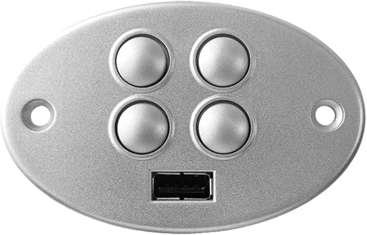 CTR UR2 01 Recliner Remote Replacement | for Raffel Systems 4 Button 5 Pin Hand Control Replacement with USB