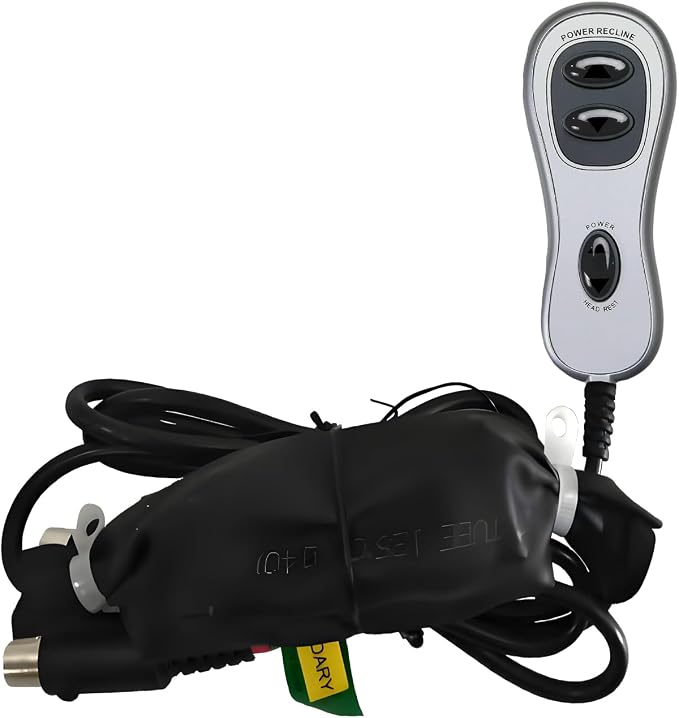Recliner Remote Replacement Model HC R2B 02 | for Raffel Systems 4 Button 5 Pin Hand Control 2x 5 Pin Male Connectors(one Primary and one Secondary)