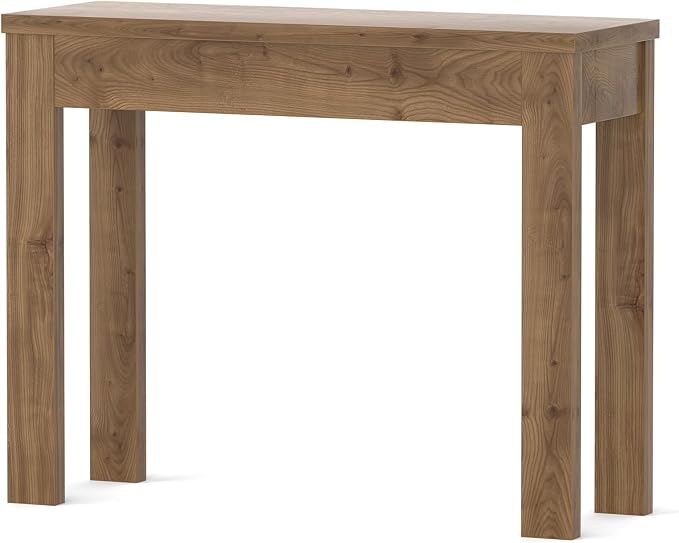 Armocity Console Table, Small Farmhouse Wood Entryway Table, Sofa Tables Narrow Long Behind Couch, Entry Table for Entrance, Hallway, Living Room, 32", Brown Oak