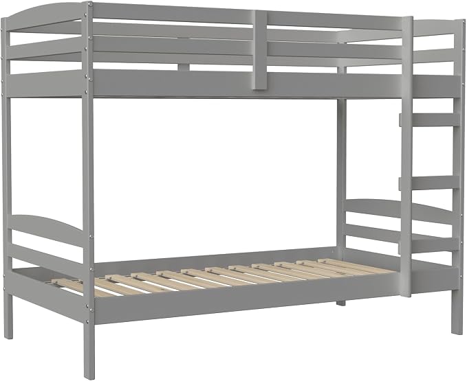 From the Tree Furniture Twin Over Twin Bunk Bed for Kids — Solid Pine Wood with Full-Length Safety Rails & Hang-On Ladder — 220 lbs Per Bunk · ASTM F1427 + 16 CFR 1213 Certified — Space-Saving Design