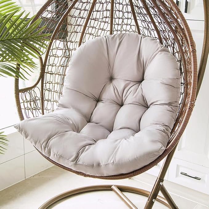 Hammock Swing Egg Chair Cushion Replacement, Hanging Basket Seat Pillow | Thick, 31.5 x 43.3 inches, High Elasticity Cotton, Soft Back Pads, Indoor, Outdoor, Garden, Office, Patio, Porch, Furniture