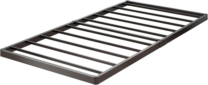 Yicensen 1.6 Inch Bunkie Board Twin Low Profile Heavy Duty Metal Box Spring Twin Bed Base Sturdy Mattress Foundation, Easy Assembly, Noise Free, Black