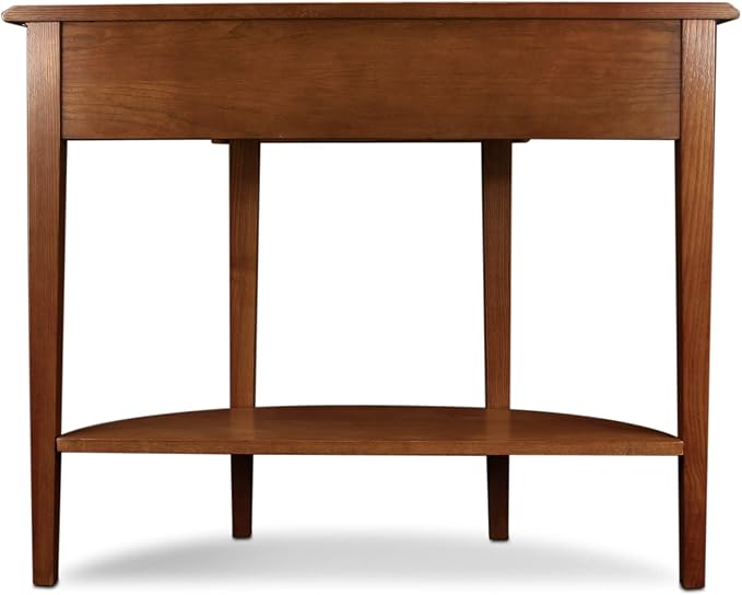 Leick Home Salem Console Table, Solid Wood, with Drawer and Shelf, for Entryways, Hallways, and Living Rooms, Medium Oak, 9036-MED