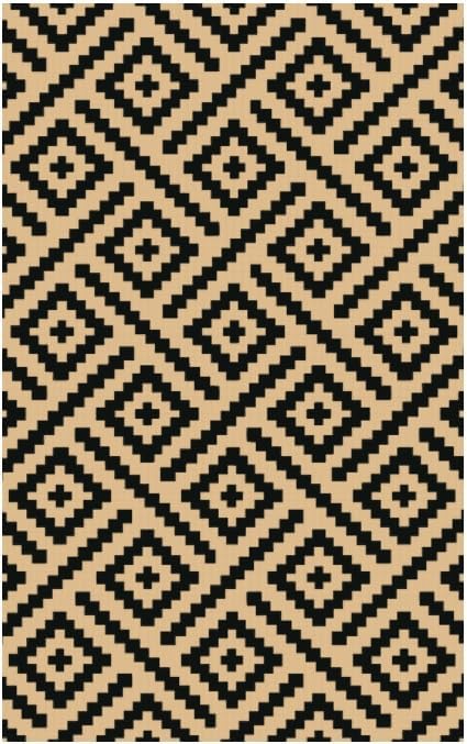 GENIMO 6'x9' Washable Outdoor & Indoor Rugs, RV Mat for Patio, Living Room, Bedroom, Balcony & Porch,Beach, Dining Room,RV, Deck, Camping, Geometric Outdoor Area Rug, Easy Cleaning