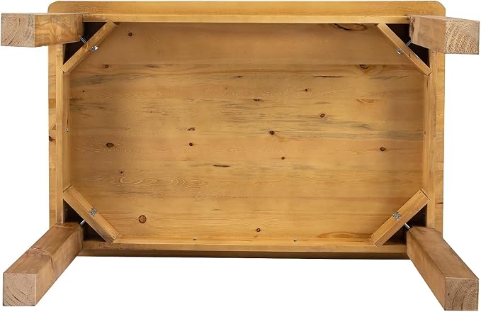 Flash Furniture HERCULES 46" x 30" Rectangular Light Natural Solid Pine Farm Dining Table