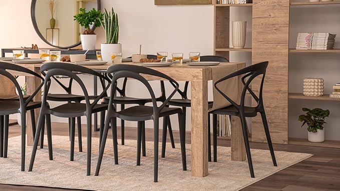 Mobili Fiver, First Extendable Table, 47.2(78.7) x31.5 in, Oak, for 6-8 People, Expandable Dining Table for Kitchen, Living Room, Italian Furniture