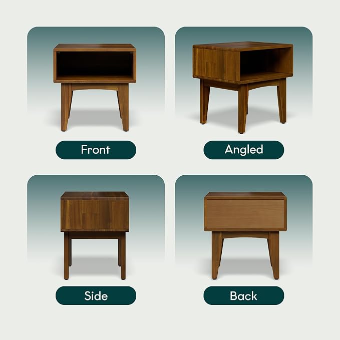 Catherine Nightstand Without Drawer - Dark Chocolate