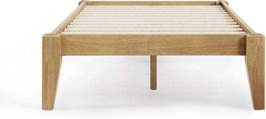 Thor Premium Solid Wood Bed Frame Twin XL, Japanese Joinery Bed Frame, Wood Slat Support, Platform Bed, No Box Spring Needed, Easy Assembly, Minimalist & Modern Style (Light Brown)
