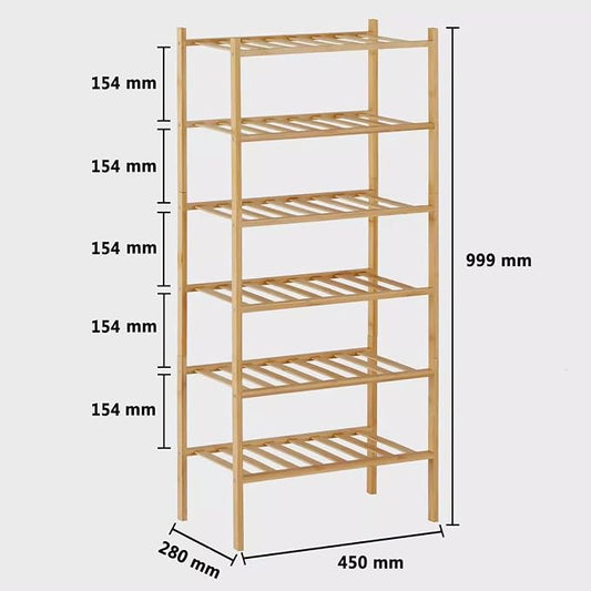 Shoe Rack Multi Tier Storage Organizer Wide Metal Shoe Shelf for Closet Entryway, Bamboo Stackable Multi-Layer Shelf Doorway Simple Folding Shoe Rack