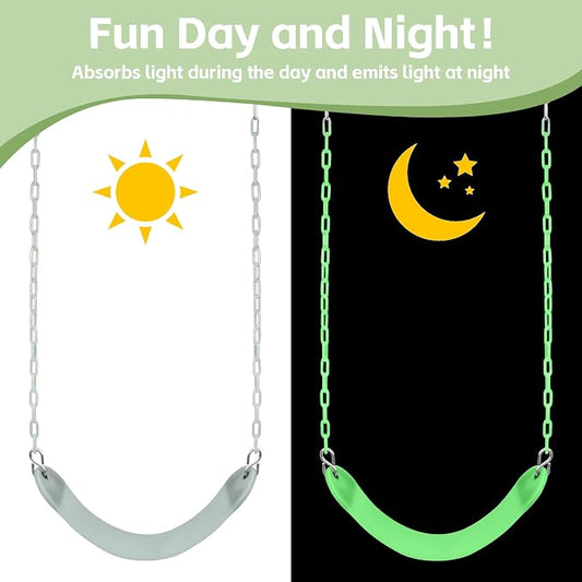 Heavy Duty 66‘’ Chain Plastic Coated Swing Seat Replacement Swing Set Accessories Outdoor Glow in The Dark