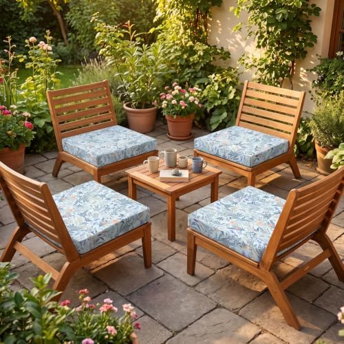 4Pcs Patio Cushion Covers Stretch Outdoor Furniture Protector Slipcovers