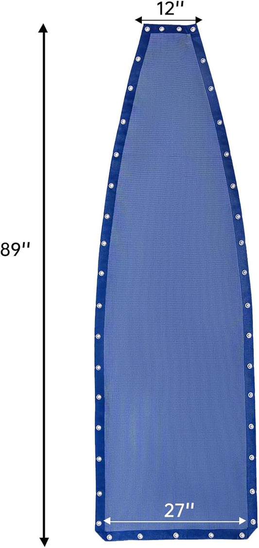 Replacement Reinforced Mesh and Durable Rope Set for Hanging Lounge Chair Chaise Lounger, Comes with a Hanging Storage Bag (Mesh and Rope ONLY) (Blue)