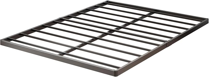 Yicensen 1.6 Inch Bunkie Board Queen Heavy Duty Low Profile Metal Queen Box Spring Bed Base Sturdy Mattress Foundation, Easy Assembly, Noise Free, Black