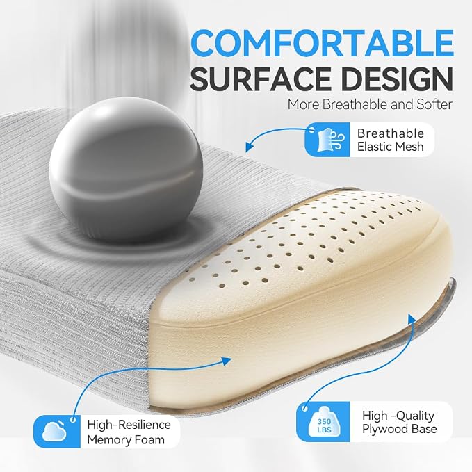 Freepub Ergonomic Office Chair with Headrest 3D, Mesh Office Desk Chair with Adjustable Lumbar Support, Computer Chair with Flip up Armrests, 350LBS Capacity - Design for Home/Offices - Grey