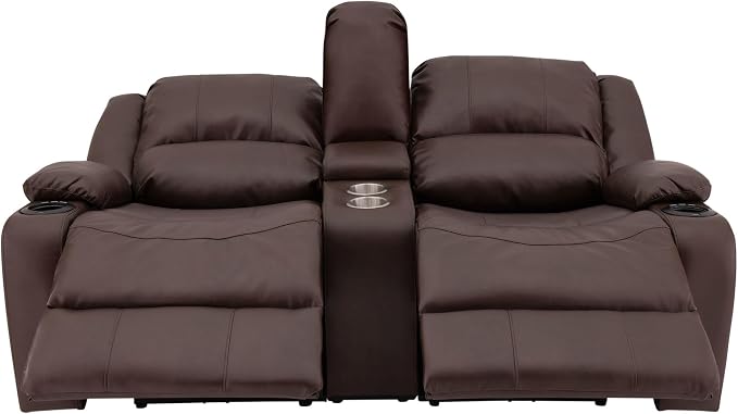 RecPro Charles 67" RV Wall Hugger Reclining Sofa | Mahogany