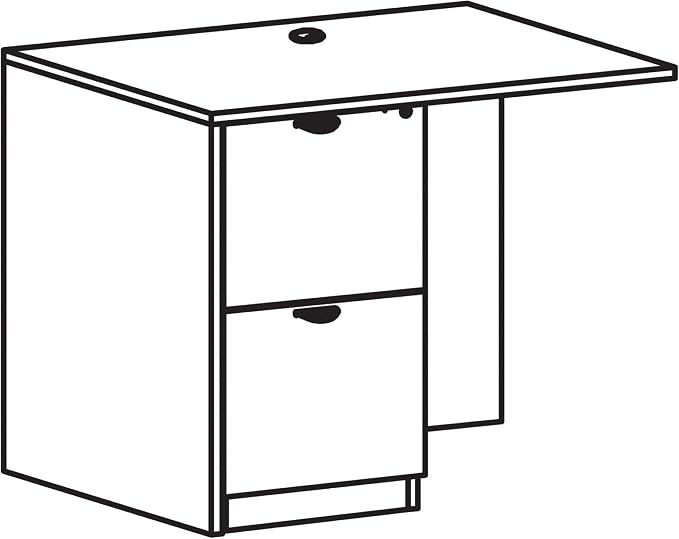 Lorell Prominence 2.0 Gray Elm Laminate Desk Unit