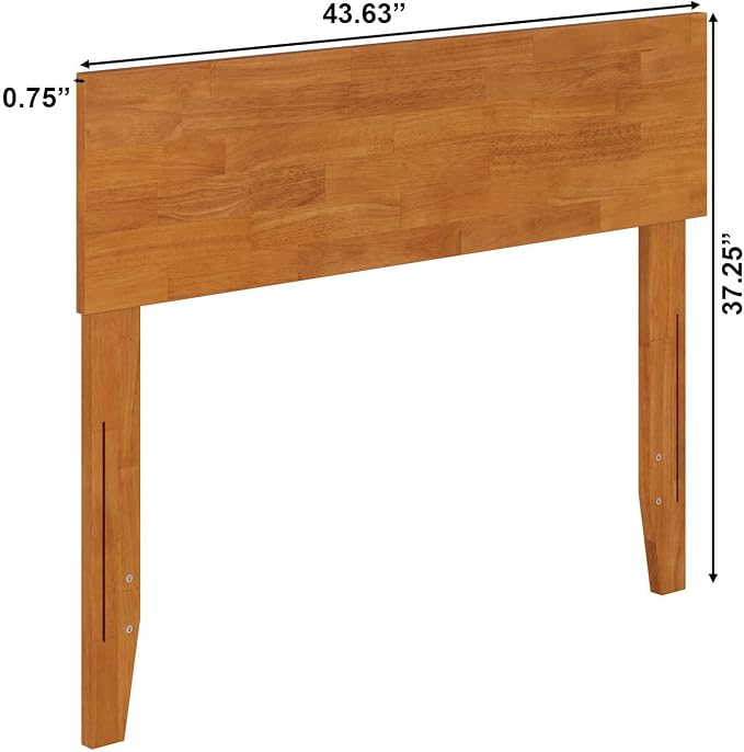 AFI, Orlando Twin Adjustable Modern Solid Wood Panel Headboard, Light Toffee