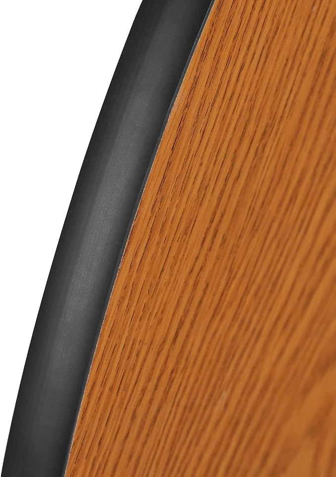 Flash Furniture 47.5" Half Circle Wave Collaborative Oak Thermal Laminate Activity Table - Standard Height Adjustable Legs
