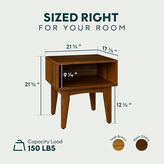 Catherine Nightstand Without Drawer - Dark Chocolate