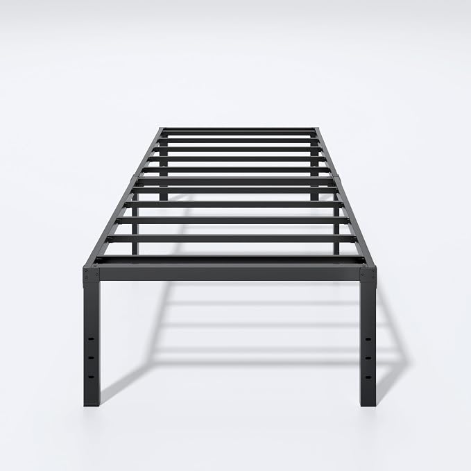LUMUNANCE Metal Bed Frame Twin XL Size - 18 Inch Heavy-Duty Platform Bed Frame No Box Spring Needed, Easy Assembly, Noise-Free, Sturdy Mattress Foundation, Underbed Storage Space