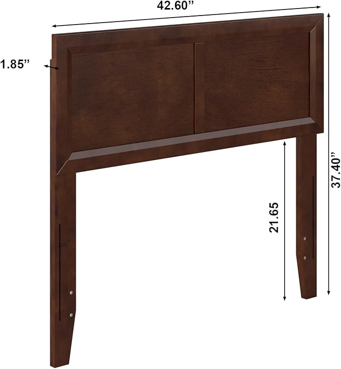 AFI, Sophia Adjustable Modern Twin Wood Headboard, Walnut