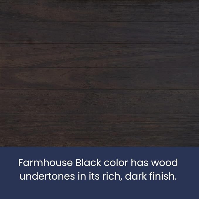 Grain Wood Furniture Montauk Solid Wood Bed, Queen Size, Farmhouse Black