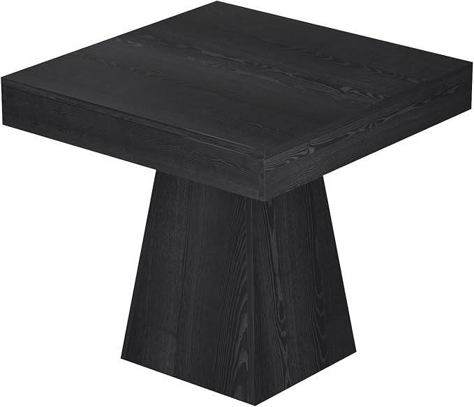 Square Dining Table, Farmhouse Style Wooden Table for 2-4 People, 31.5-inch Small Kitchen Table with Sturdy Base, Black Dinner Table for Dining Room, Living Room