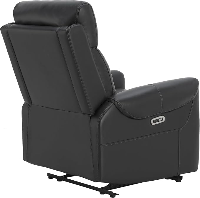 KISLOT Leather Recliner Chair for Adults Wall Hugger RV Recliner with USB Charging Ports Electric Power Reclining Sofa for Living Room Home Theater Seating Bedroom
