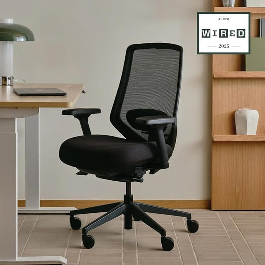 Branch Ergonomic Chair Pro - Mesh Office Chair with 14 Points of Adjustment - Height, Depth & Tilt Adjustable - 5D Armrests - Forward Tilt, Smooth Recline, and Lumbar Support - Black