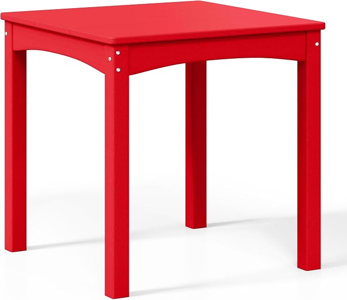 Costaelm Kids Outdoor 24" Dining Table, Red