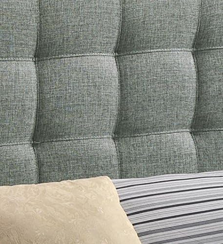 Modway Lily Tufted Linen Fabric Upholstered King Headboard in Gray
