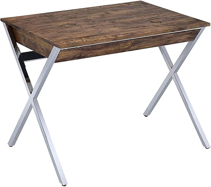 Ergode Desk Weathered Oak & Chrome