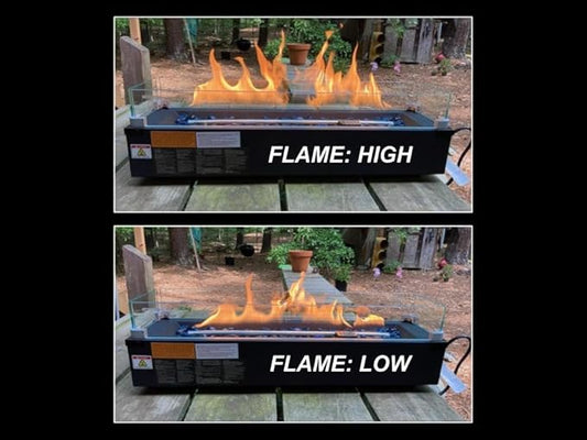 Ciays 28 Inch Table Top Propane Fire Pit, 50,000 BTU Tabletop Firepit with Glass Wind Guard & Glass Beads, Portable Outdoor Portable Fireplace for Patio and Camping