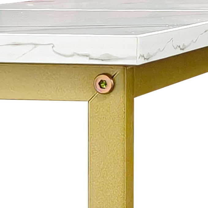 Narrow Console Table, 29.5" Small Entryway Table, Thin Hallway Tables, Slim Sofa Side Tables for Hallway, Living Room, Bedroom, Foyer, Marbleized White