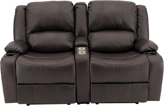 RecPro Charles 64" RV Wall Hugger Reclining Sofa | Chestnut