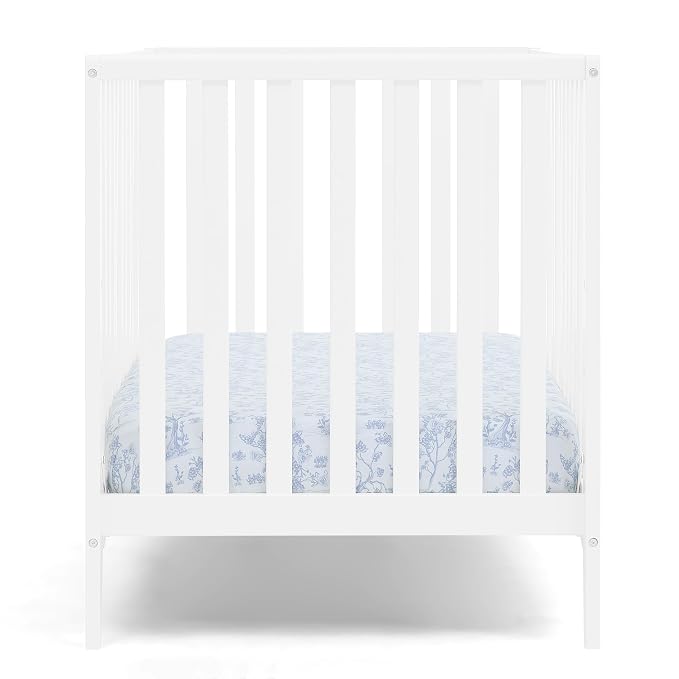 Delta Children Lulu 5-in-1 Convertible Crib, Converts to Toddler Bed, Daybed, Sofa & Full-Size Bed, Greenguard Gold Certified, Fits Standard Crib Mattress, 3 Mattress Heights for Baby,Bianca White