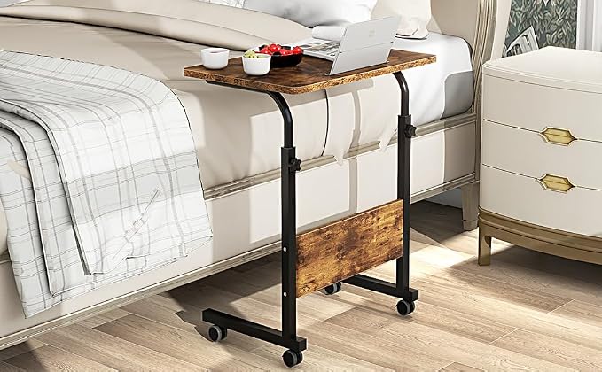 23.6 Inch End Table Computer Desk, Modern Simple Gaming Desk Home Office Desks, Writing Study Table Small Desk, Rustic Brown