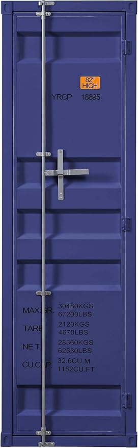 Acme Cargo Wardrobe Armoire with 1 Door in Blue