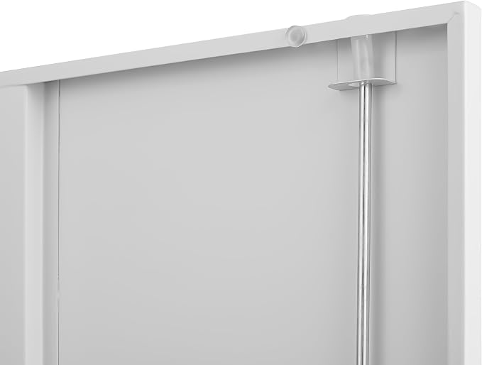Metal Garage Storage Cabinet with Lock, 72" Tall Steel Storage Locker with 4 Adjustable Shelves, Heavy Duty Metal Cabinet for Garage, Office, Home, White