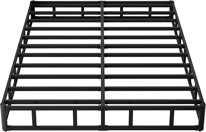 Maenizi 9 Inch Full XL Box Spring, Heavy Duty Metal Box Spring Bed Base with Fabric Cover, Mattress Foundation, Easy Assembly, Noise Free, Black