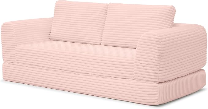 82-Inch Foldable Loveseat Boneless Cloud Couch, Modern Compressed Foam Daybed Floor Mattress Sleeper Sofa, 2-in-1 Boneless Convertible Sofa in a Box,No Assembly Required