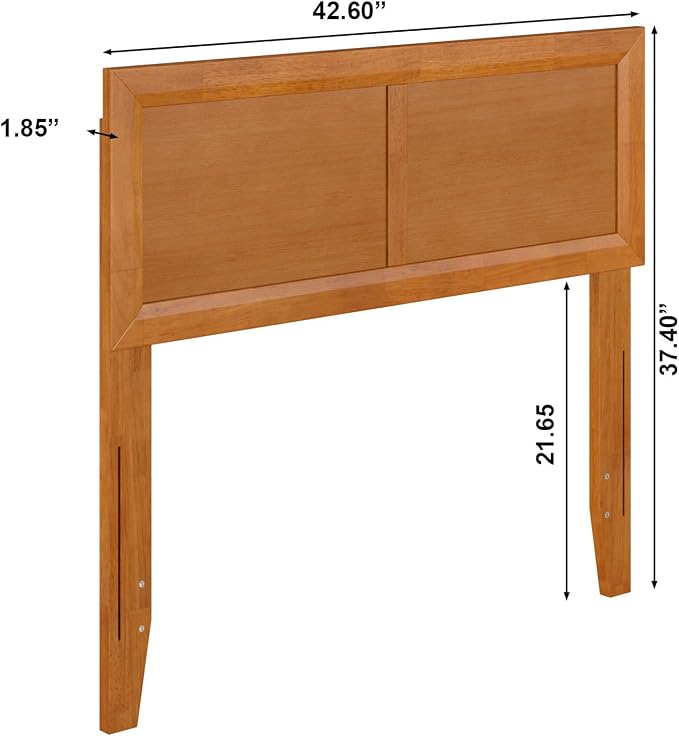 AFI, Sophia Adjustable Modern Twin Wood Headboard, Light Toffee